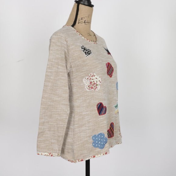 Dayou Fashion Woven Top Has Floral Trim size M - Picture 7 of 14